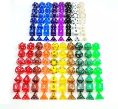 Assorted 7 Dice RPG Set